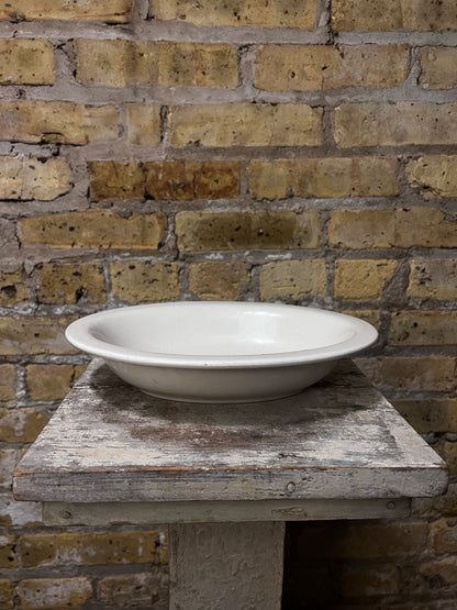 Vintage Oval White Serving Bowl