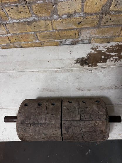 Antique Wood Farm Mill Pulley