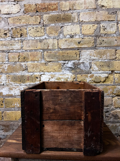 Antique National Manufacturing Company wood Advertising Crate