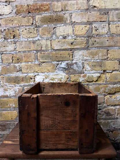 Antique National Manufacturing Company wood Advertising Crate