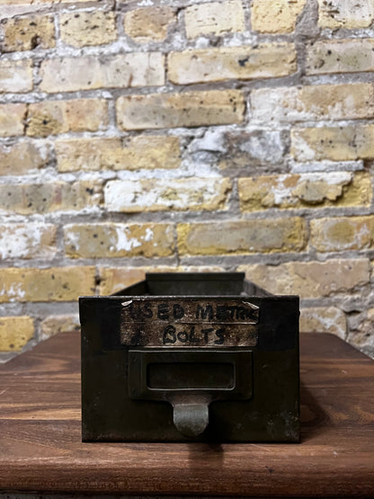 Vintage Metal Industrial Filing Cabinet Drawer