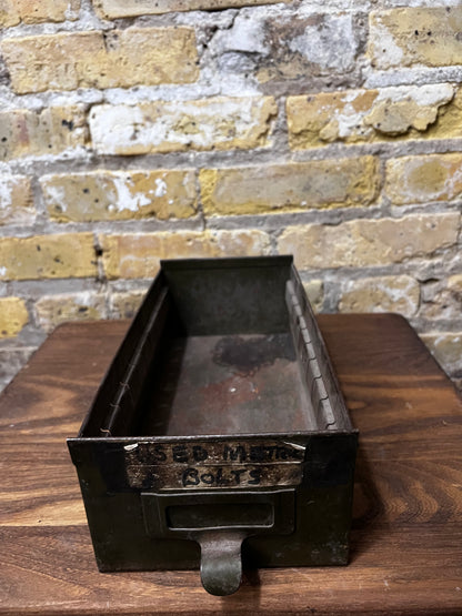 Vintage Metal Industrial Filing Cabinet Drawer