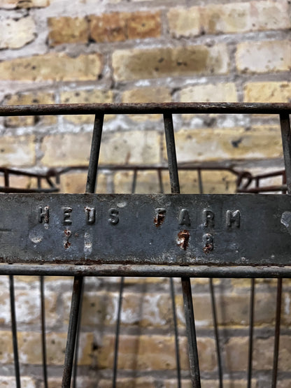 Vintage Metal Egg Crate