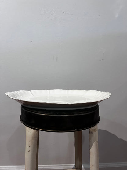 Serving tray antique white porcelain