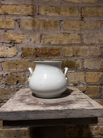 White Ceramic Sugar Bowl