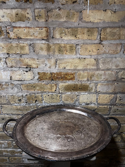 Lrg Silver Plate Tray