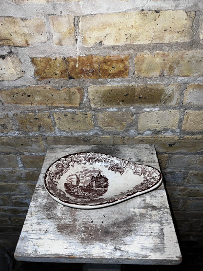 Antq. F.J.Fermery Oval Dish
