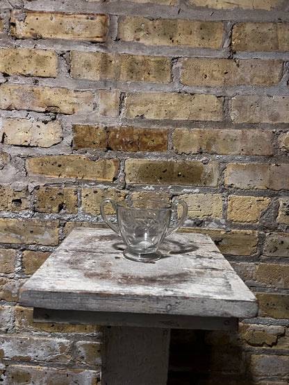 Vintage Clear glass with leaf design